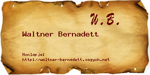 Waltner Bernadett névjegykártya
